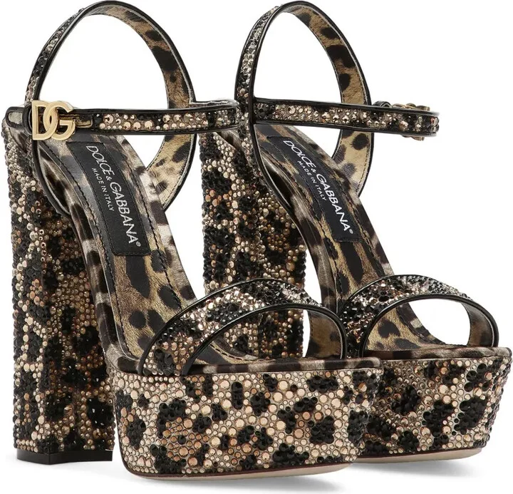 105mm Leopard-Print Platform Sandals - Image 2