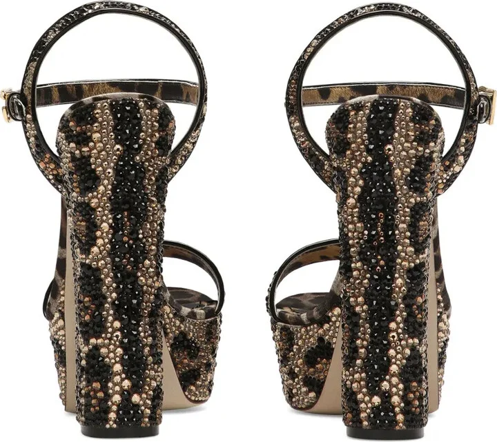 105mm Leopard-Print Platform Sandals - Image 3