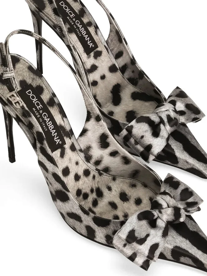 105mm Leopard-Print Slingback Pumps - Image 4