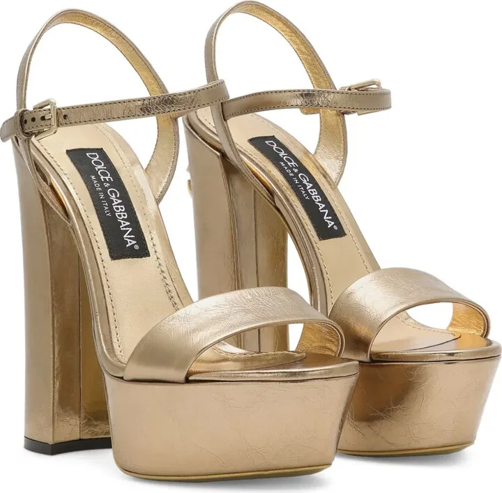 105mm Logo-Plaque Leather Sandals - Image 2