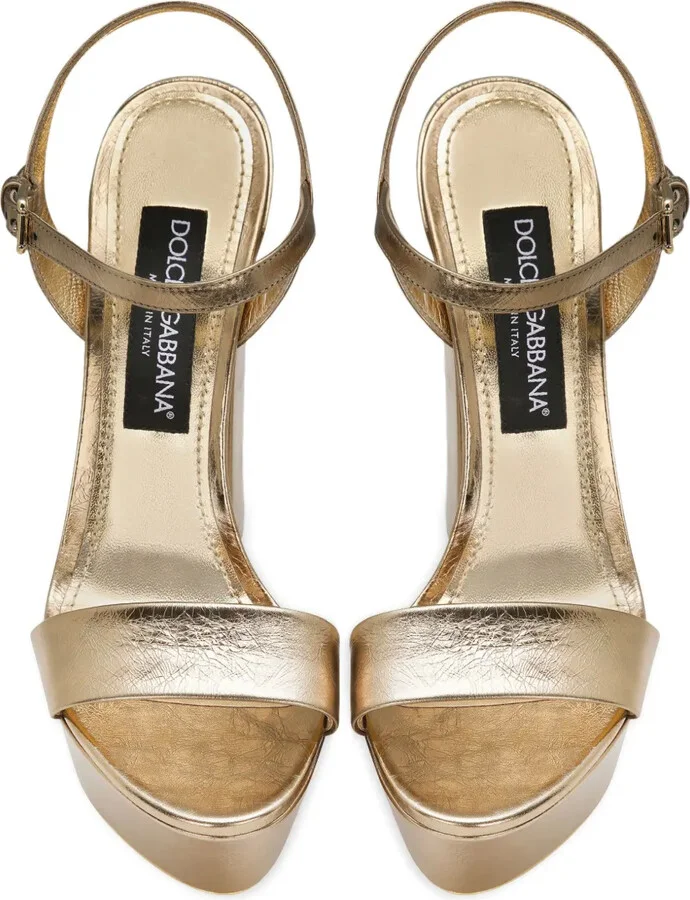 105mm Logo-Plaque Leather Sandals - Image 4