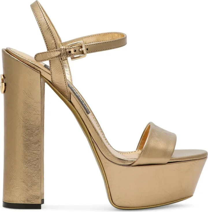 105mm Logo-Plaque Leather Sandals