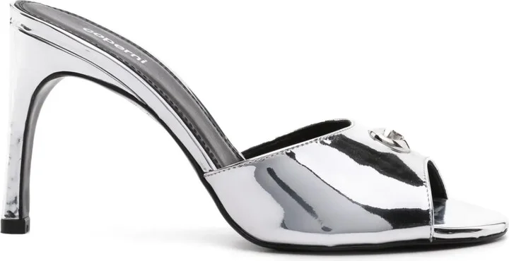105mm Logo-Plaque Leather Sandals