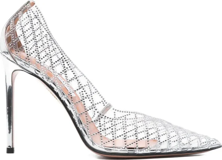 105mm Lumiere crystal-embellished pumps