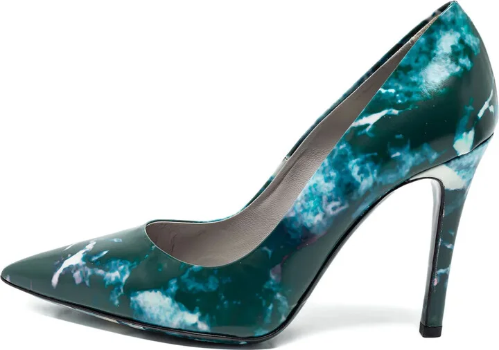 105mm Marble-Print Pumps