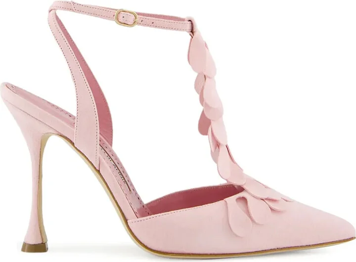 105mm Marwam petal-embellished pumps