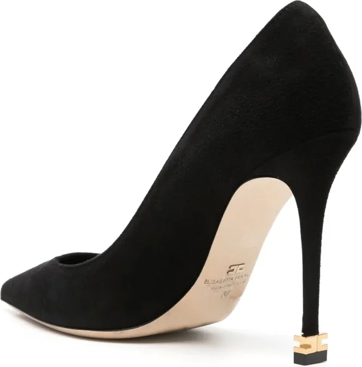 105mm Metal-Logo Suede Pumps - Image 3