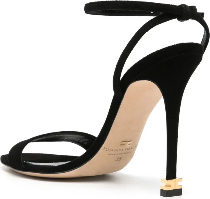 105mm Metal-Logo Suede Sandals - Image 3