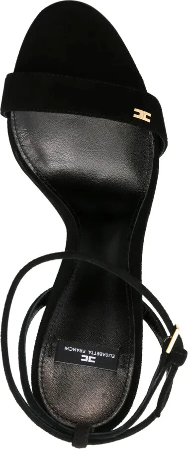 105mm Metal-Logo Suede Sandals - Image 4