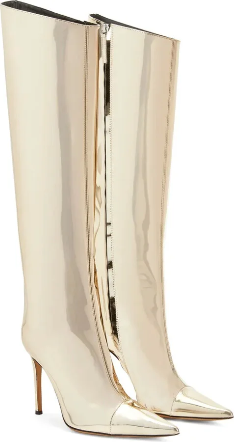 105mm Metallic Knee-High Boots - Image 2
