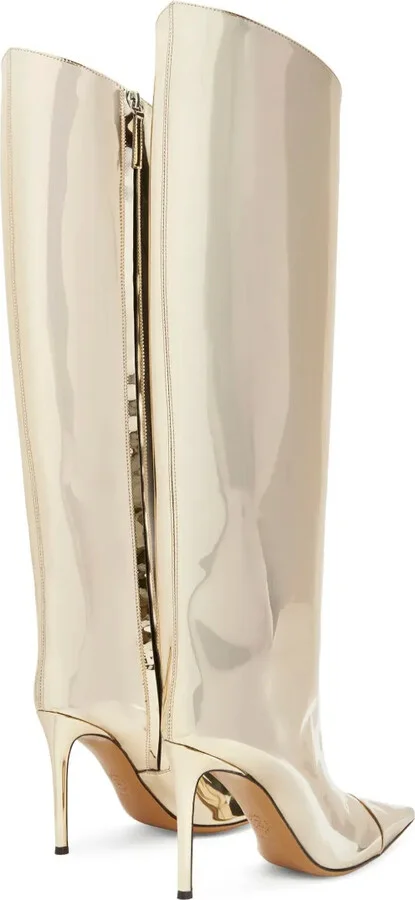 105mm Metallic Knee-High Boots - Image 3