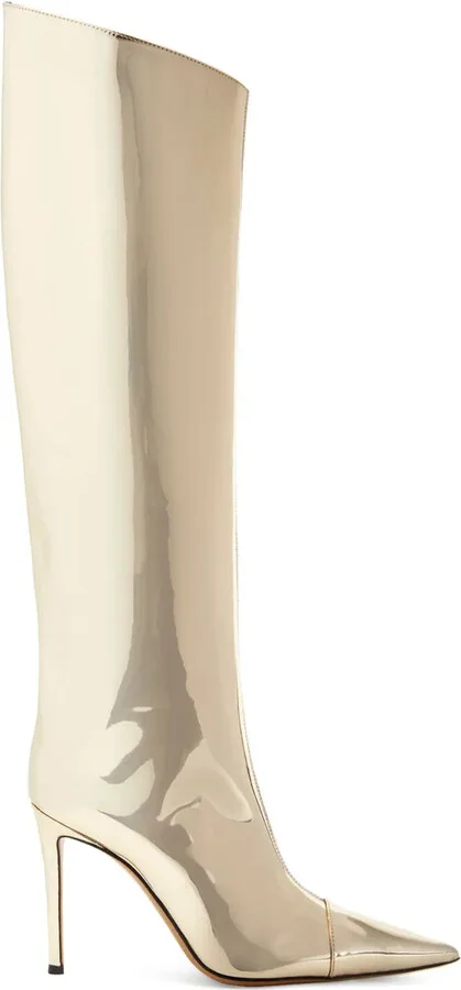 105mm Metallic Knee-High Boots