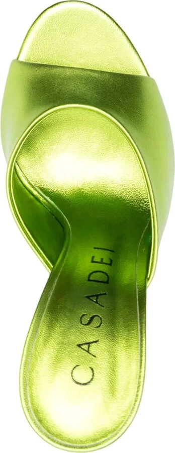 105mm Metallic Leather Sandals - Image 4