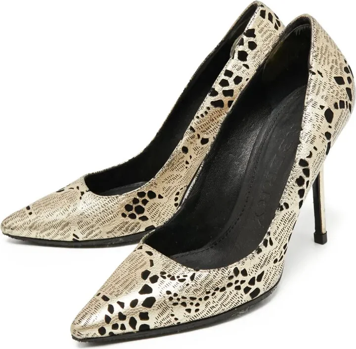 105mm Metallic-Printed Stiletto Pumps - Image 2