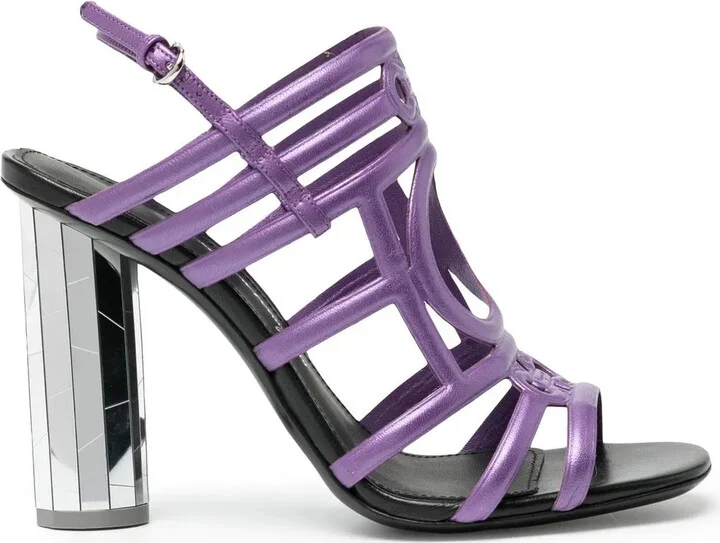 105mm Mirrored-Heel Sandals