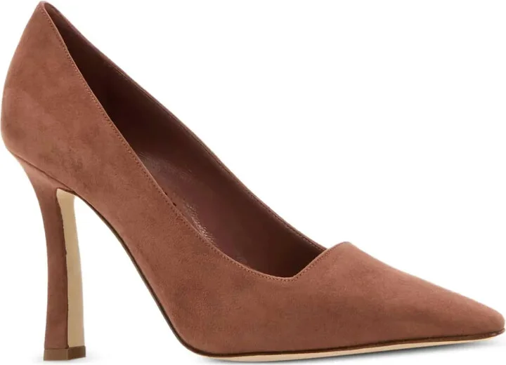105mm Moira suede pointed-toe pumps - Image 2