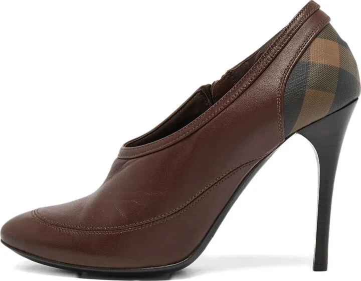 105mm Nova Check heeled boots