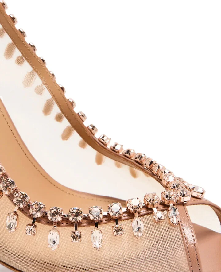 105mm Open-Toe Slingback Heeled Pumps - Image 4