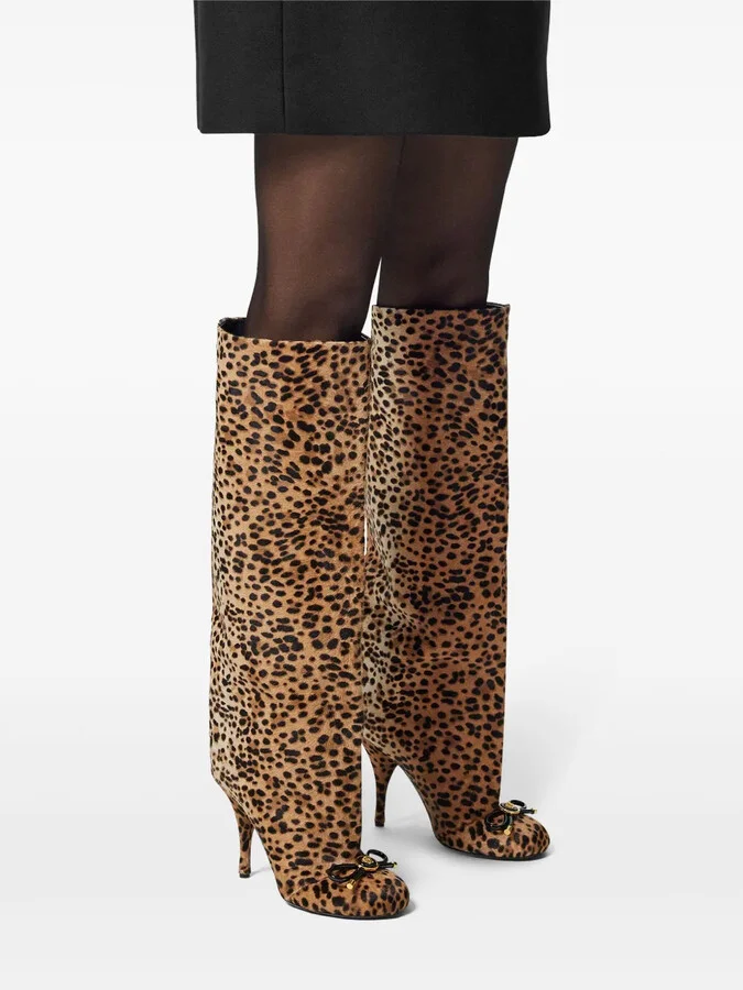 105mm Opera Bow knee-high boots - Image 5