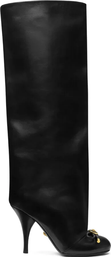 105mm Opera Bow knee-high boots