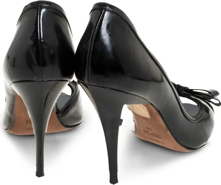 105mm Patent Leather Bow Pumps - Image 2
