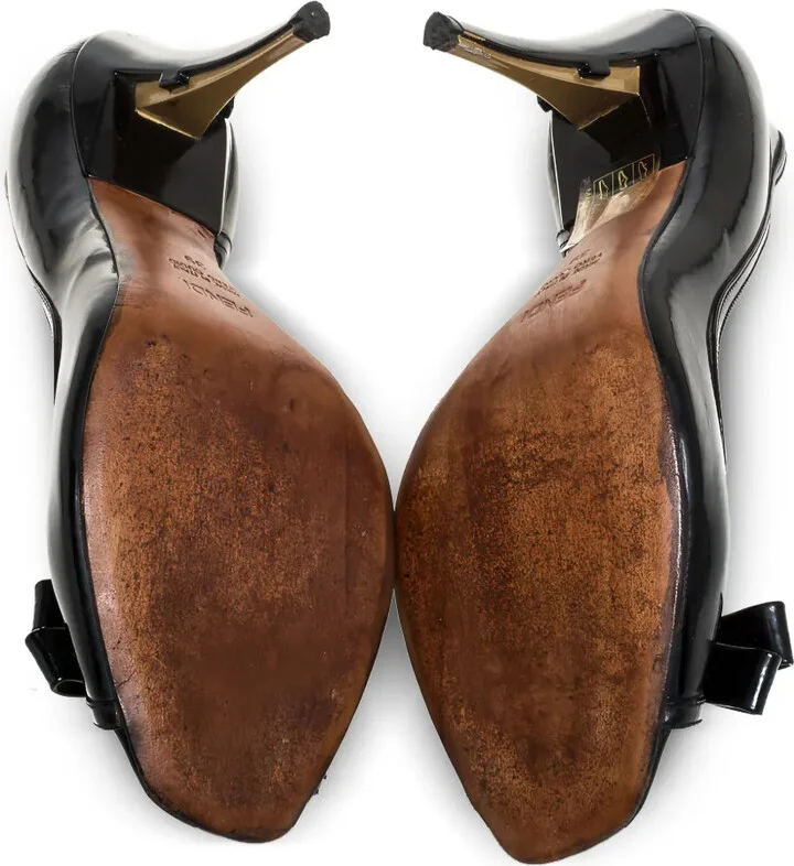 105mm Patent Leather Bow Pumps - Image 3