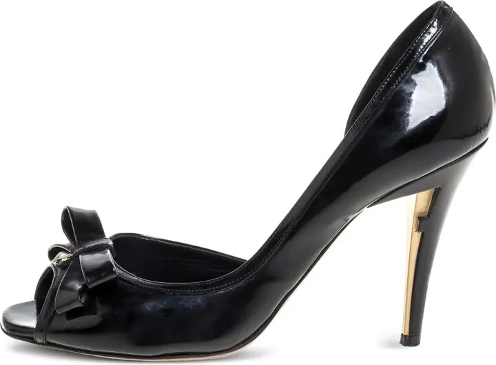 105mm Patent Leather Bow Pumps