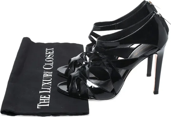 105mm Patent-Leather Cage Sandals - Image 5
