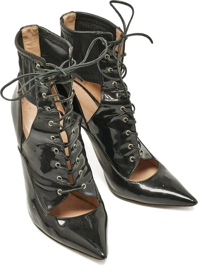 105mm Patent-Leather Lace-Up Boots - Image 4