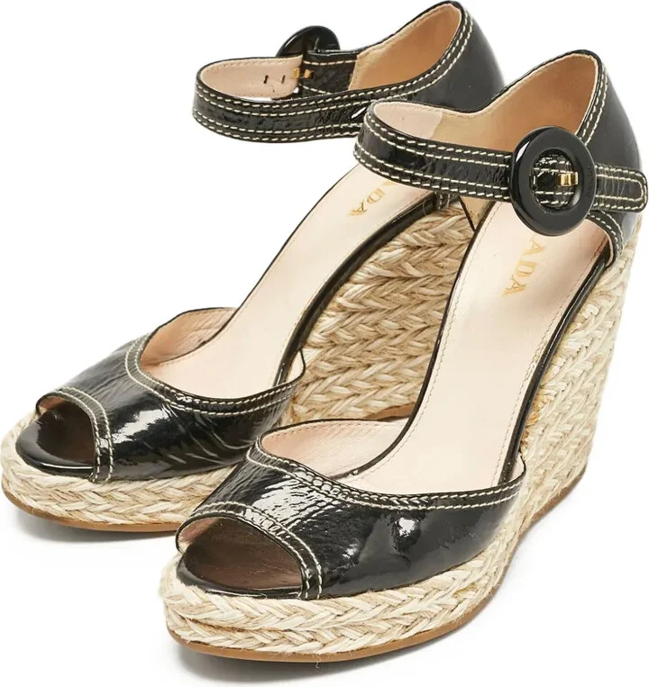 105mm Patent Wedge Espadrilles - Image 2