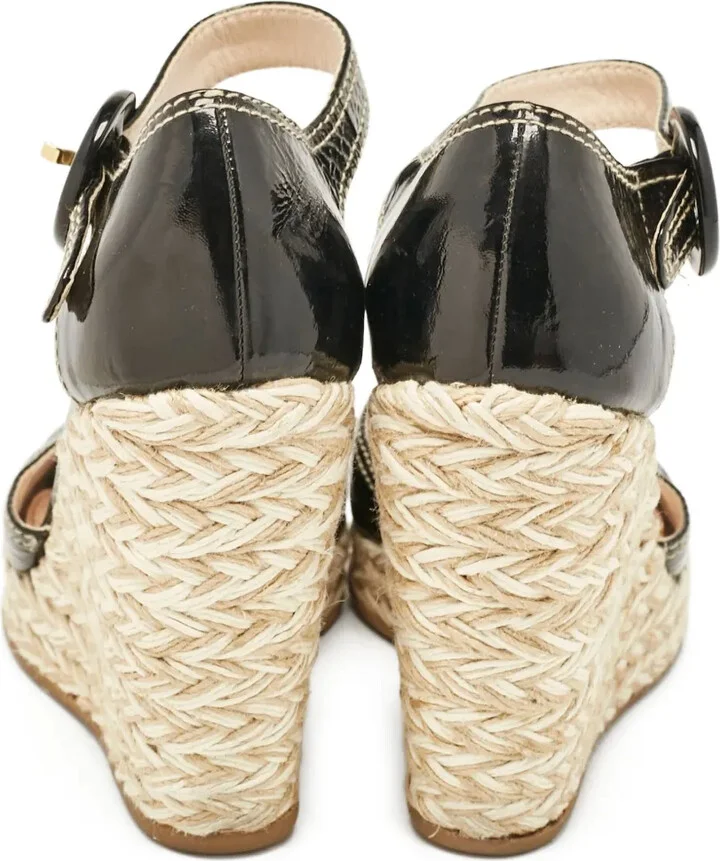 105mm Patent Wedge Espadrilles - Image 3