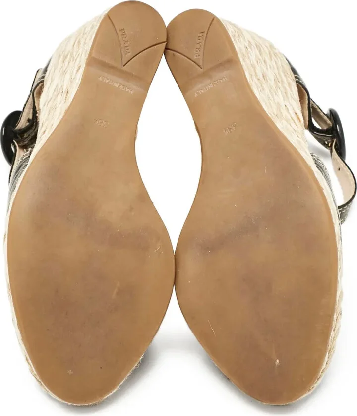 105mm Patent Wedge Espadrilles - Image 4