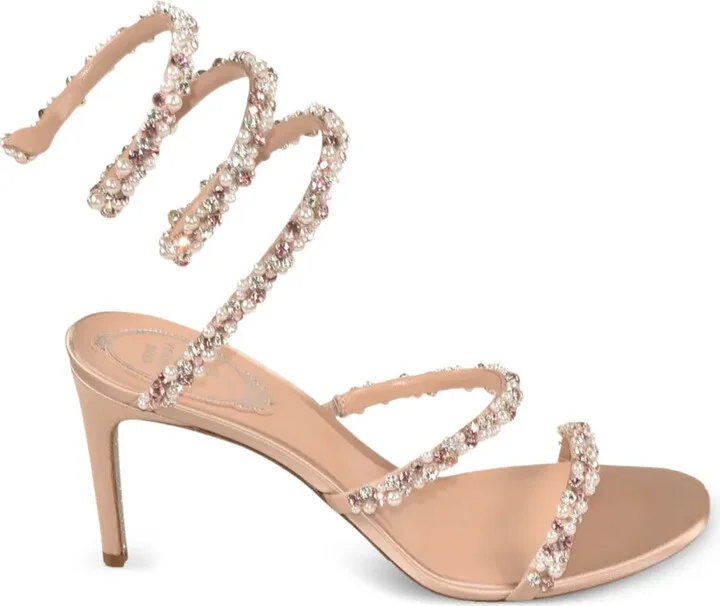 105mm Pearl crystal-embellished sandals - Image 3