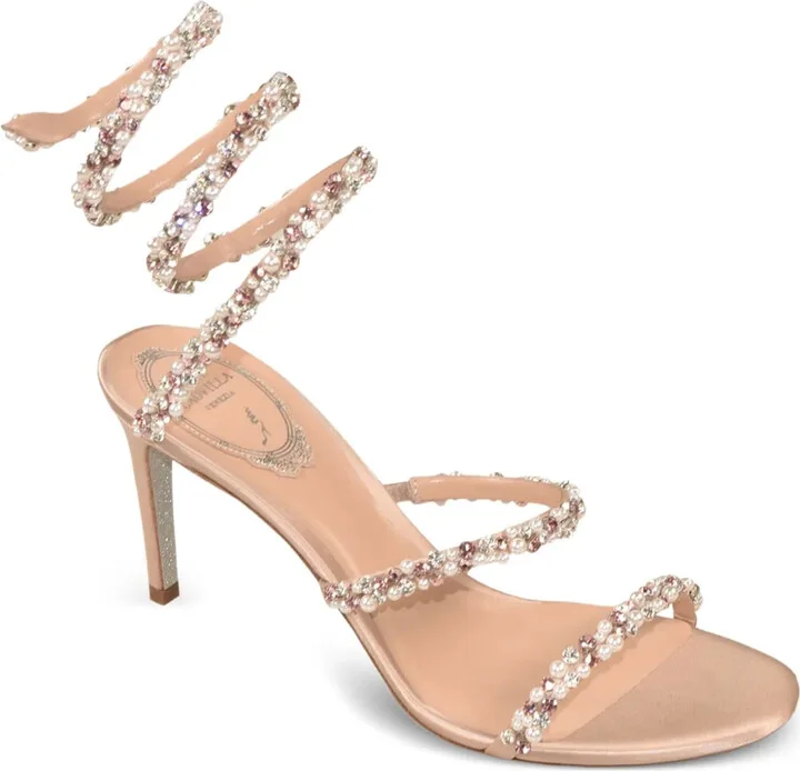 105mm Pearl crystal-embellished sandals