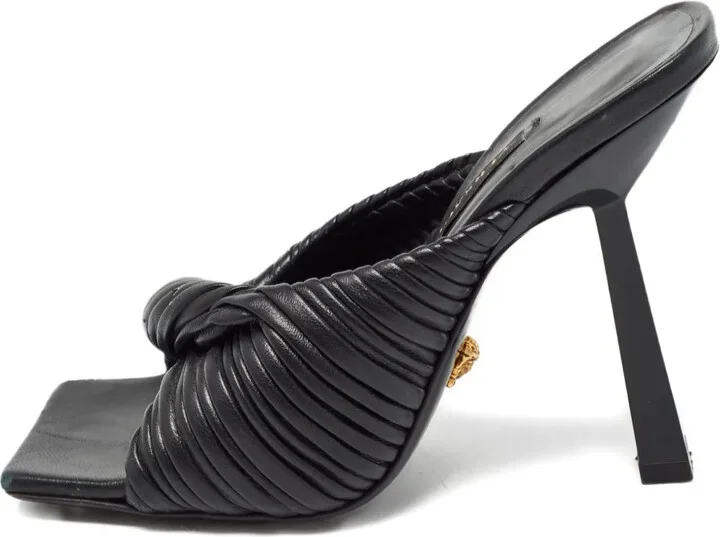 105mm Pleated-Knot Sandals