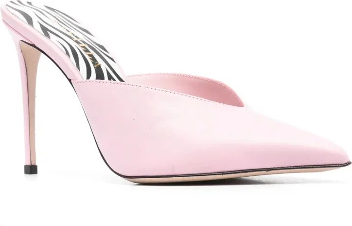 105mm Pointed Leather Mules - Image 2