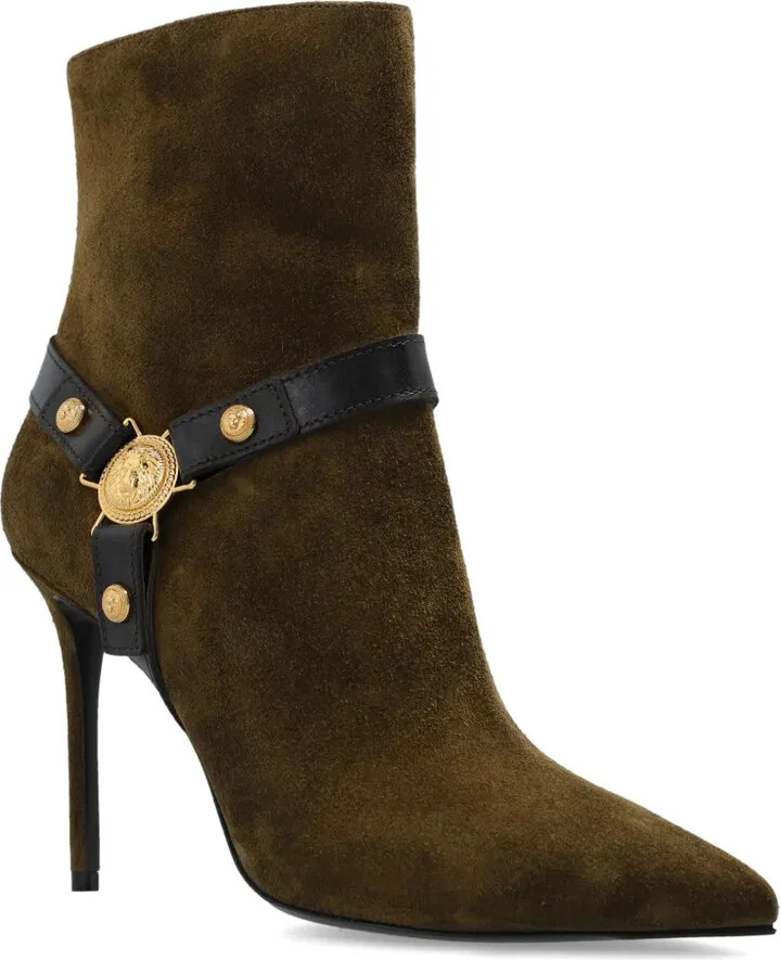 105mm Pointed Suede Ankle Boots - Image 4