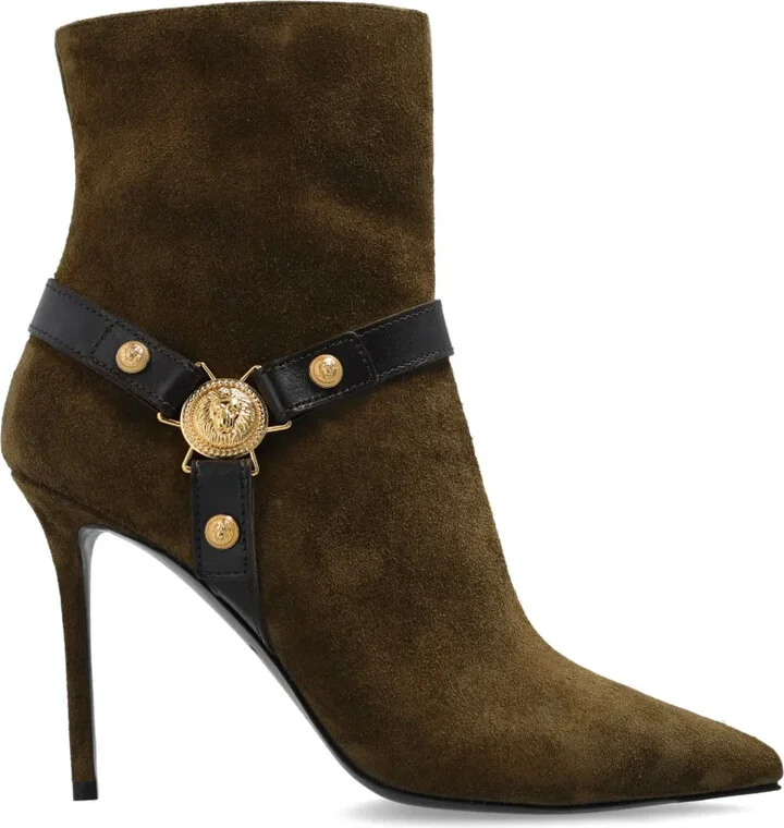 105mm Pointed Suede Ankle Boots