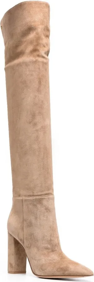 105mm Pointed Suede Boots - Image 2