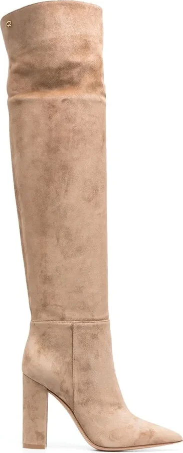 105mm Pointed Suede Boots