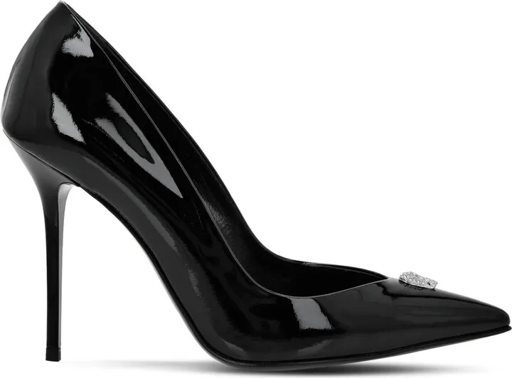 105mm Pointed-Toe Leather Pumps