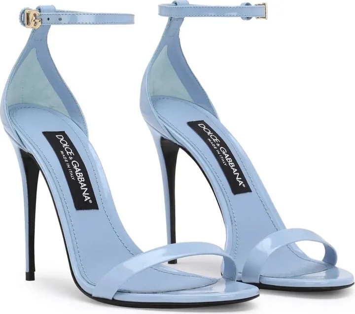 105mm Polished Leather Sandals - Image 2