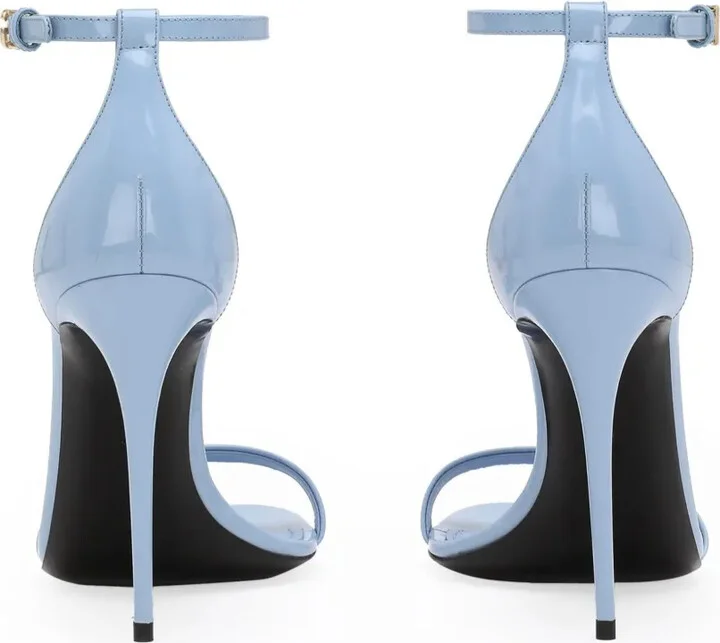 105mm Polished Leather Sandals - Image 3