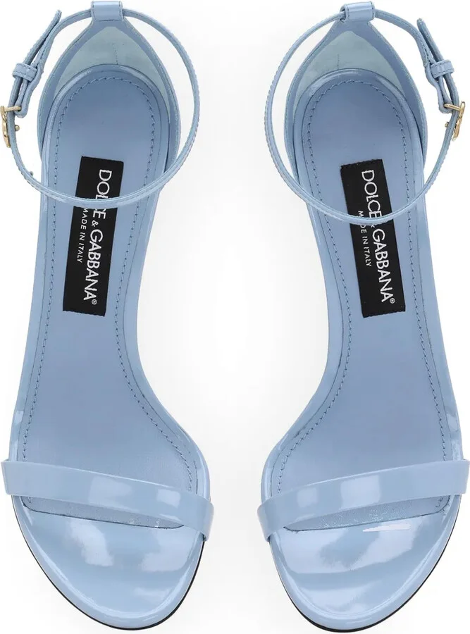 105mm Polished Leather Sandals - Image 4