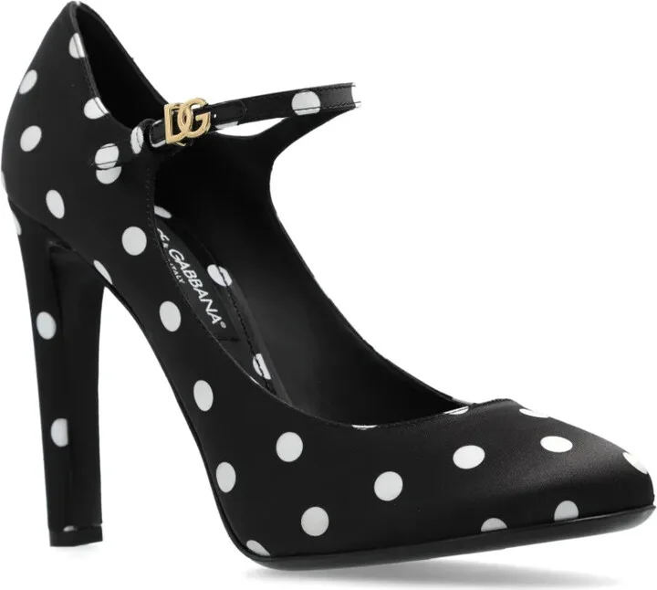 105mm polka-dot print Mary Jane pumps - Image 4