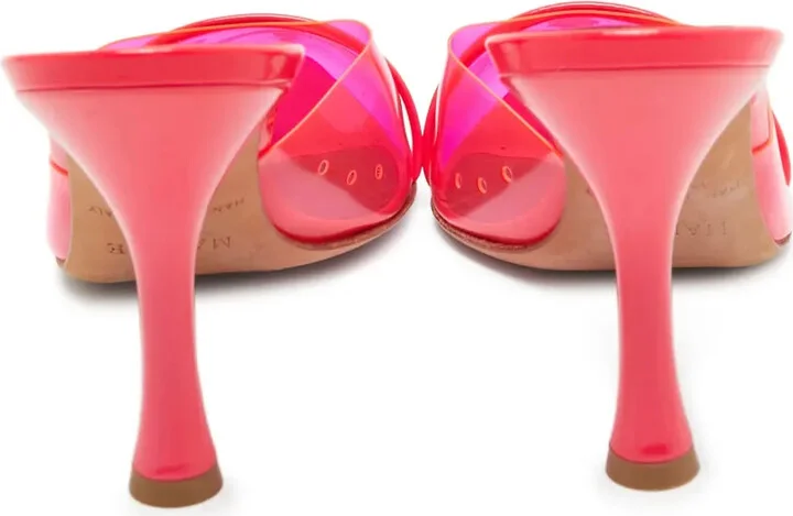 105mm Pre-Owned Transparent Pointed-Toe Mules - Image 2