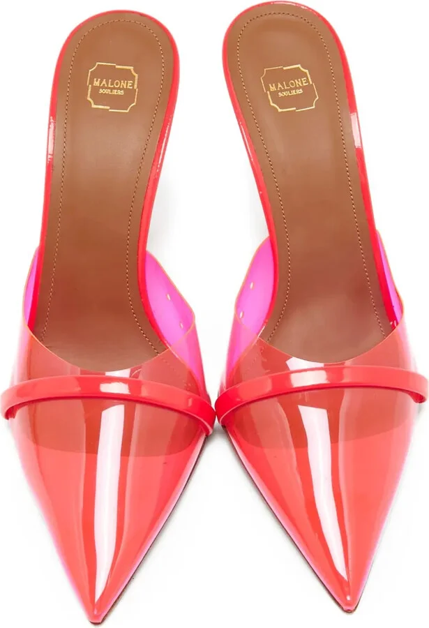 105mm Pre-Owned Transparent Pointed-Toe Mules - Image 3