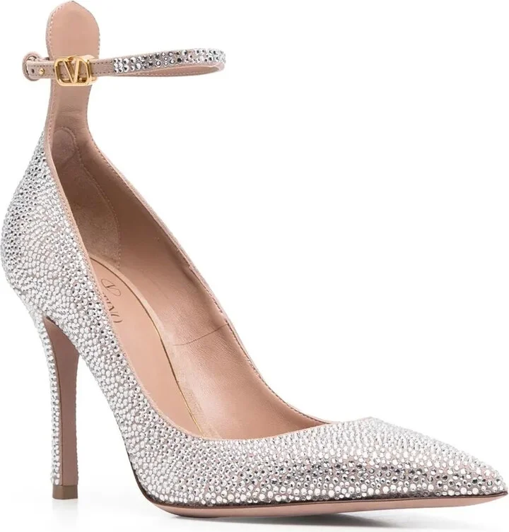 105mm Rhinestone-Embellished Heels