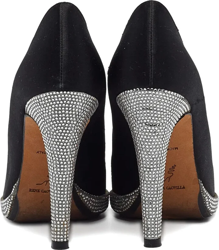 105mm Rhinestone-Embellished Platform Pumps - Image 3