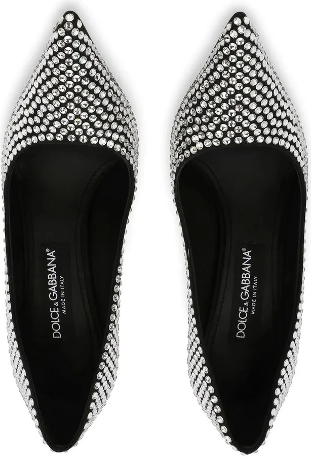105mm Rhinestone-Embellished Satin Pumps - Image 4
